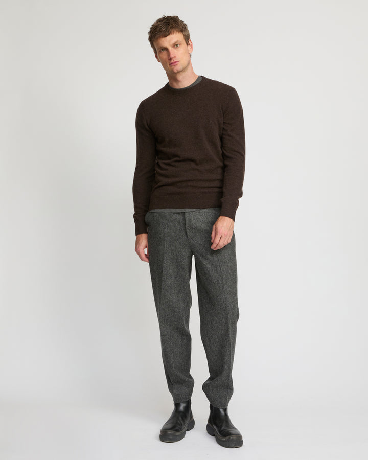 Crew neck knit jumper in 100% cashmere