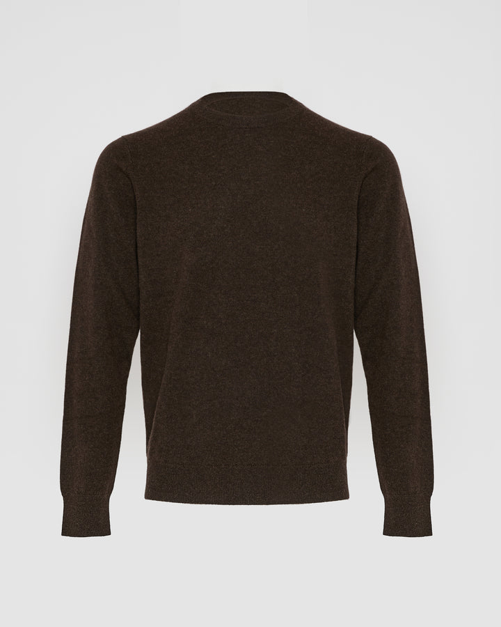 Crew neck knit jumper in 100% cashmere