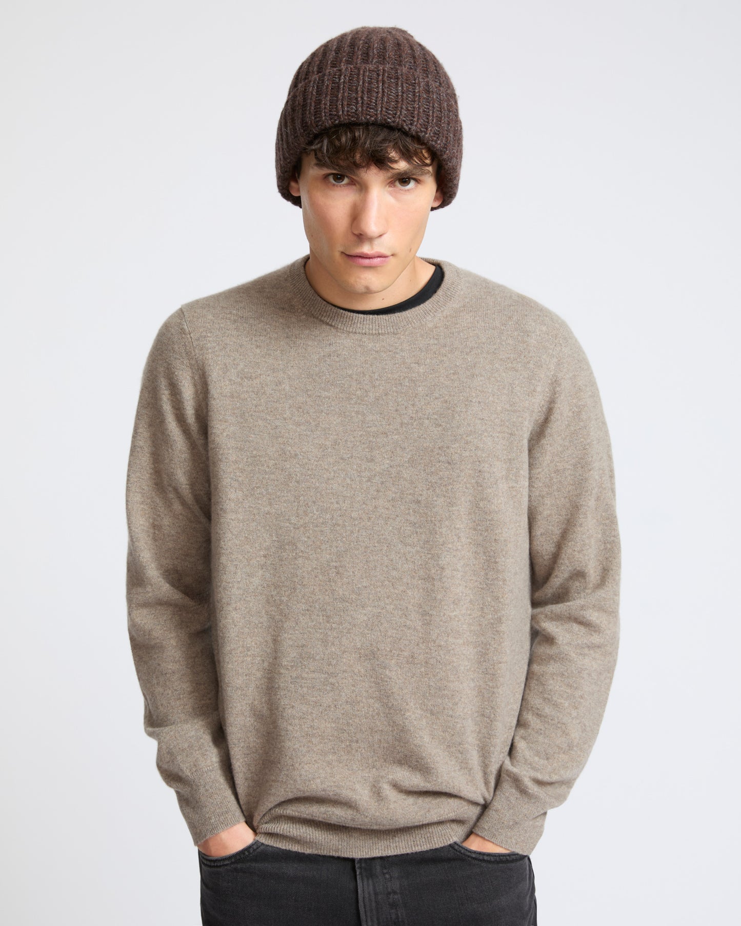 Pull crew neck en maille 100% cachemire- Yves Salomon - Nouvelle collection Automne Hiver