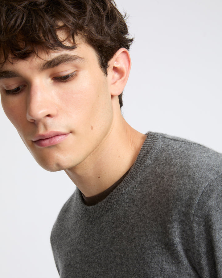Pull crew neck en maille 100% cachemire- Yves Salomon - Nouvelle collection Automne Hiver