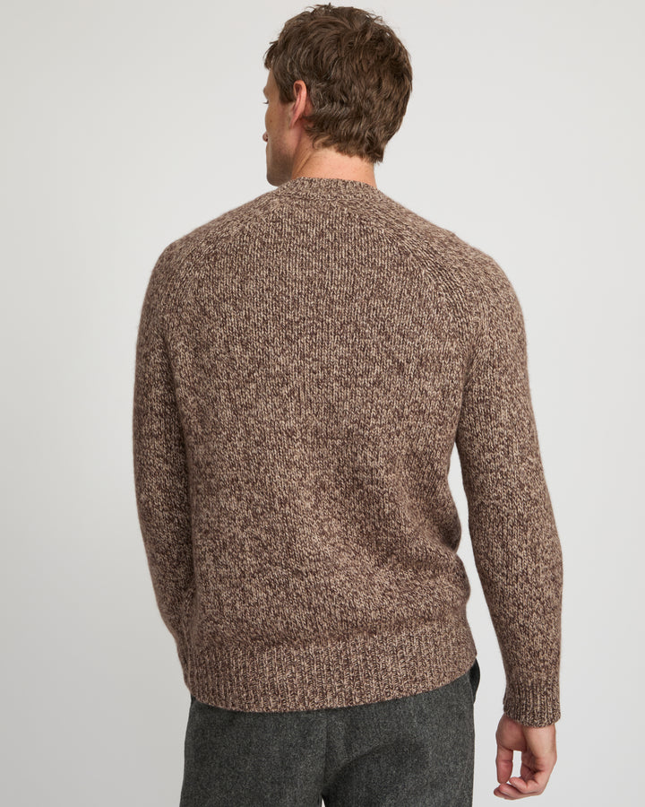 Crew neck jumper in 100% cashmere thick knit