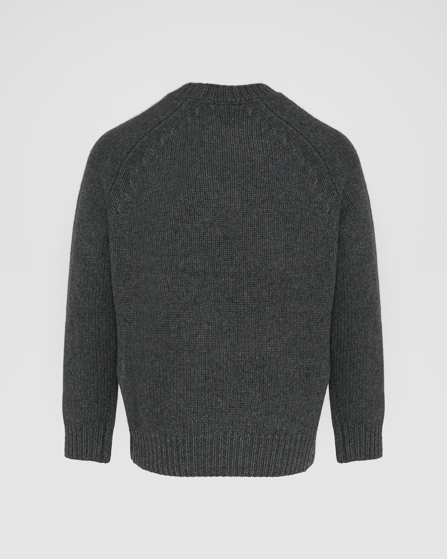 Crew neck jumper in 100% cashmere thick knit