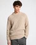 Pull crew neck en maille épaisse 100% cachemire