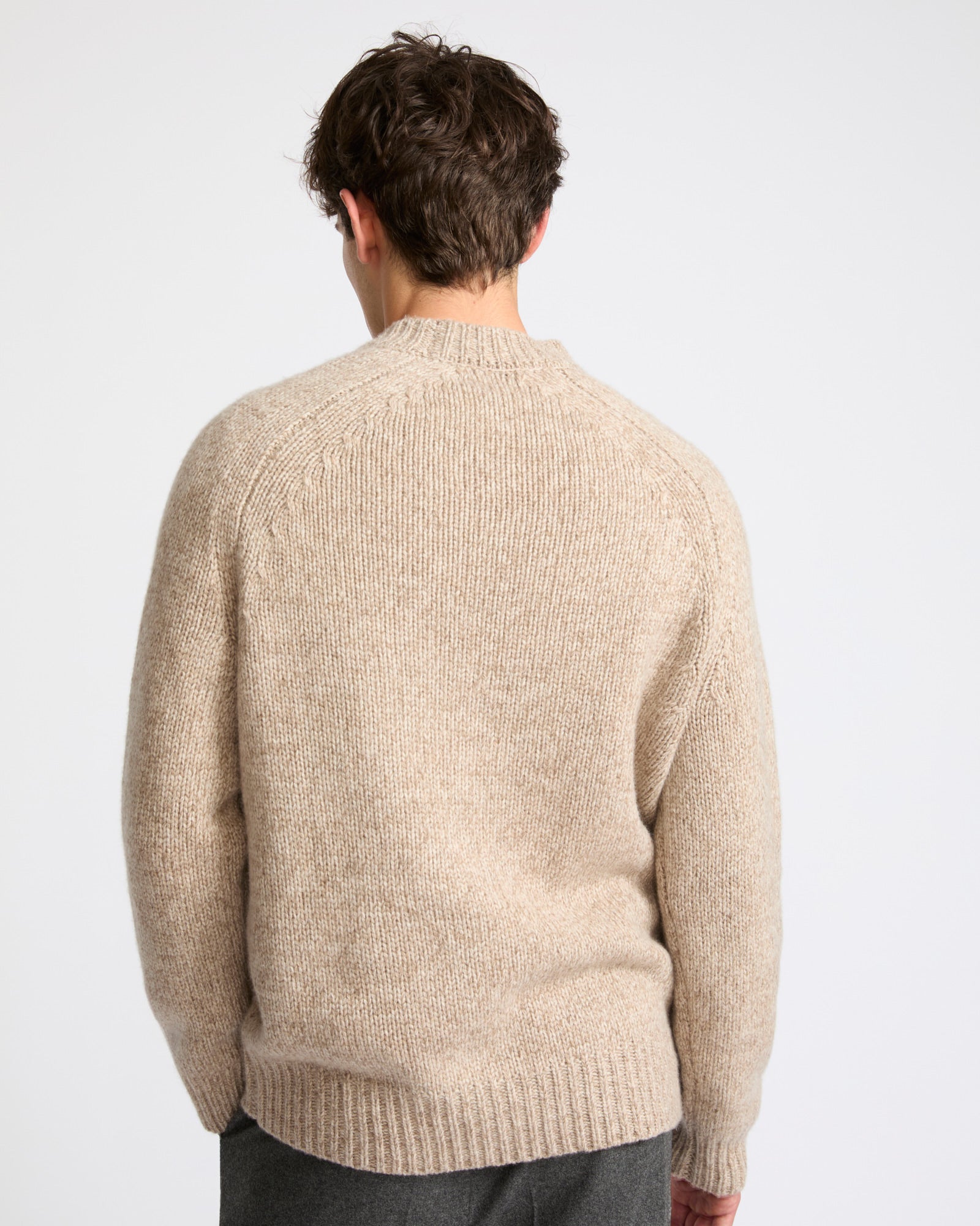 Pull crew neck en maille épaisse 100% cachemire- Yves Salomon - Nouvelle collection Automne Hiver