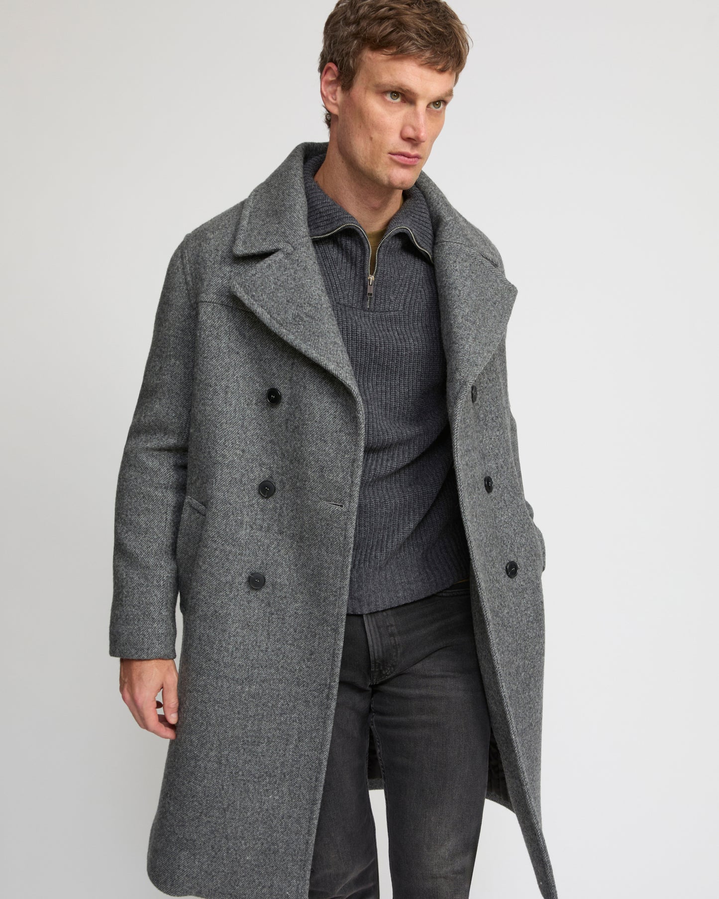 Woollen fabric coat