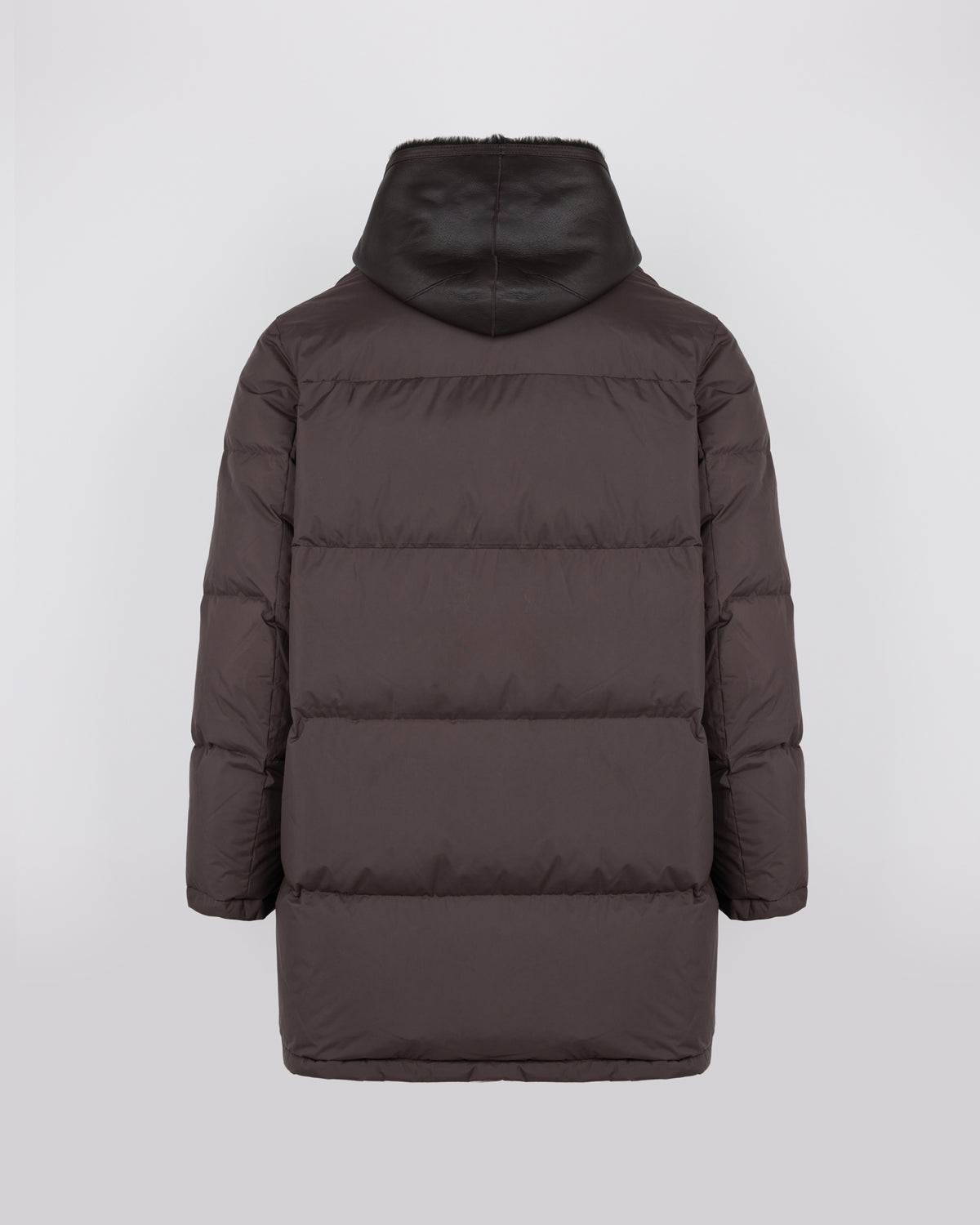 Doudoune avec plastron en peau lainée d'agneau Mérinos - Yves Salomon - Nouvelle collection Automne Hiver