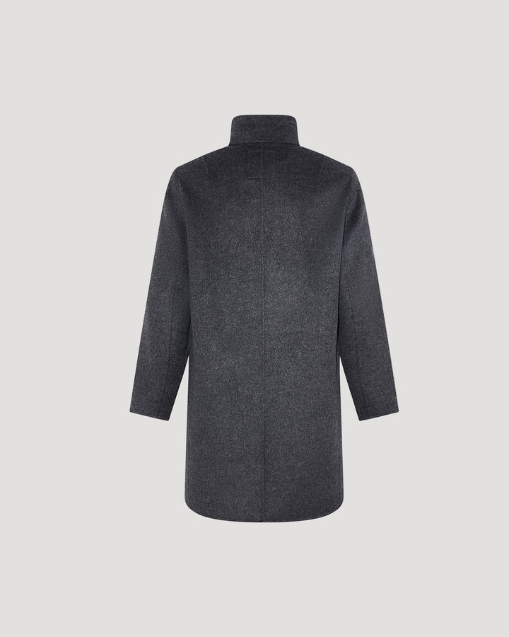 Manteau en tissu double face laine et fourrure de vison - Yves Salomon
