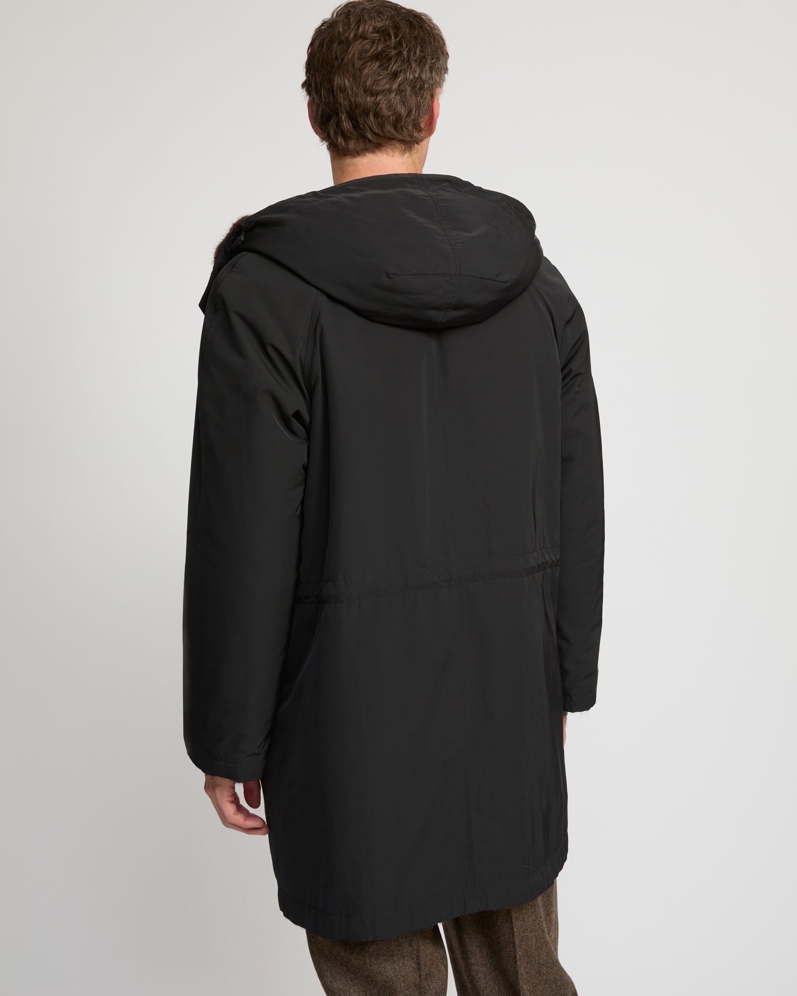 Parka longue réversible en tissu technique déperlant avec fourrure de vison -Yves Salomon