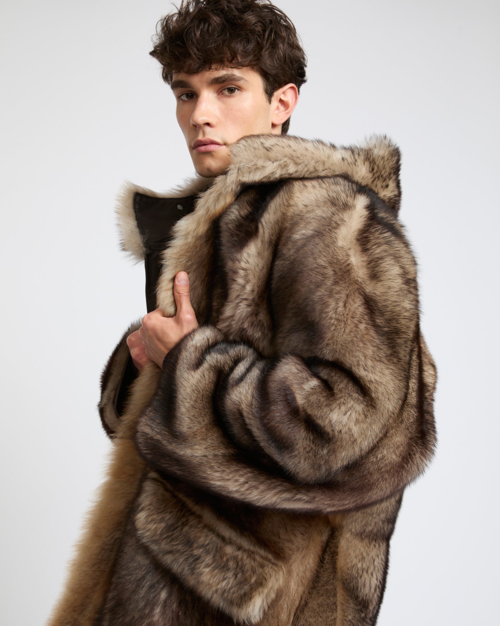 Parka réversible en peau lainée Toscane façon fourrure- Yves Salomon - Nouvelle collection Automne Hiver