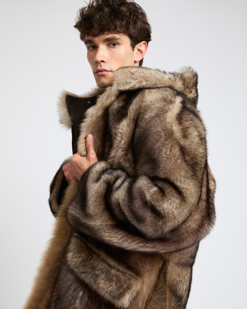 Parka réversible en peau lainée Toscane façon fourrure- Yves Salomon - Nouvelle collection Automne Hiver