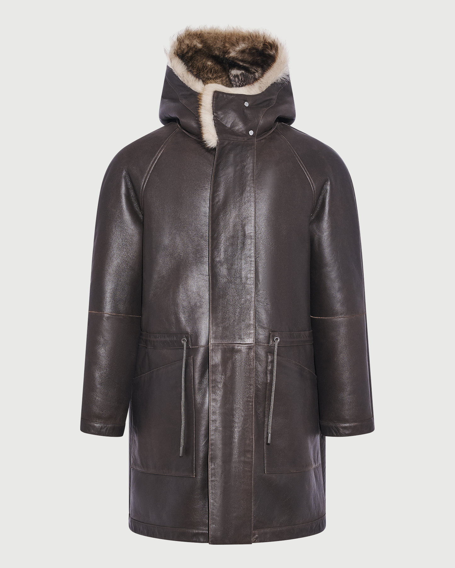 Parka réversible en peau lainée Toscane façon fourrure- Yves Salomon - Nouvelle collection Automne Hiver