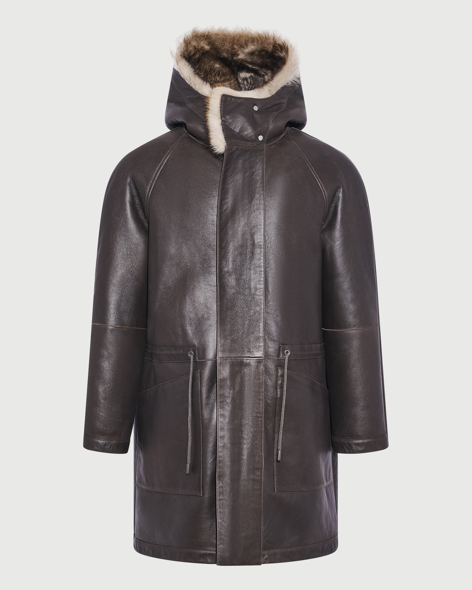 Parka réversible en peau lainée Toscane façon fourrure- Yves Salomon - Nouvelle collection Automne Hiver