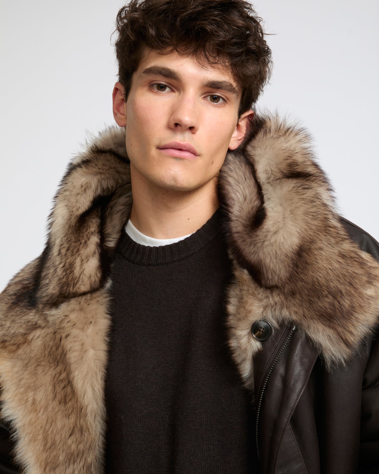 Parka réversible en peau lainée Toscane façon fourrure- Yves Salomon - Nouvelle collection Automne Hiver