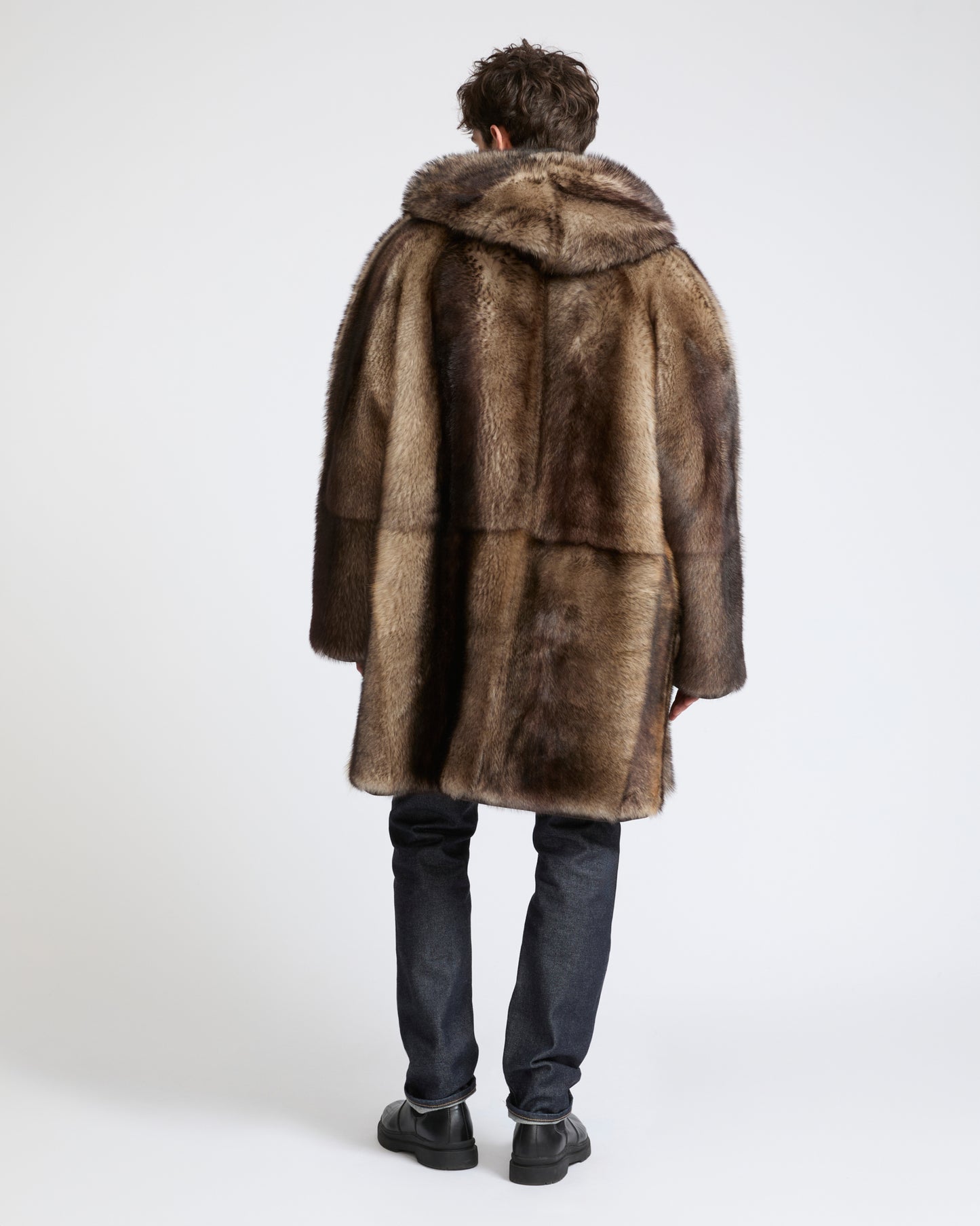 Parka réversible en peau lainée Toscane façon fourrure- Yves Salomon - Nouvelle collection Automne Hiver