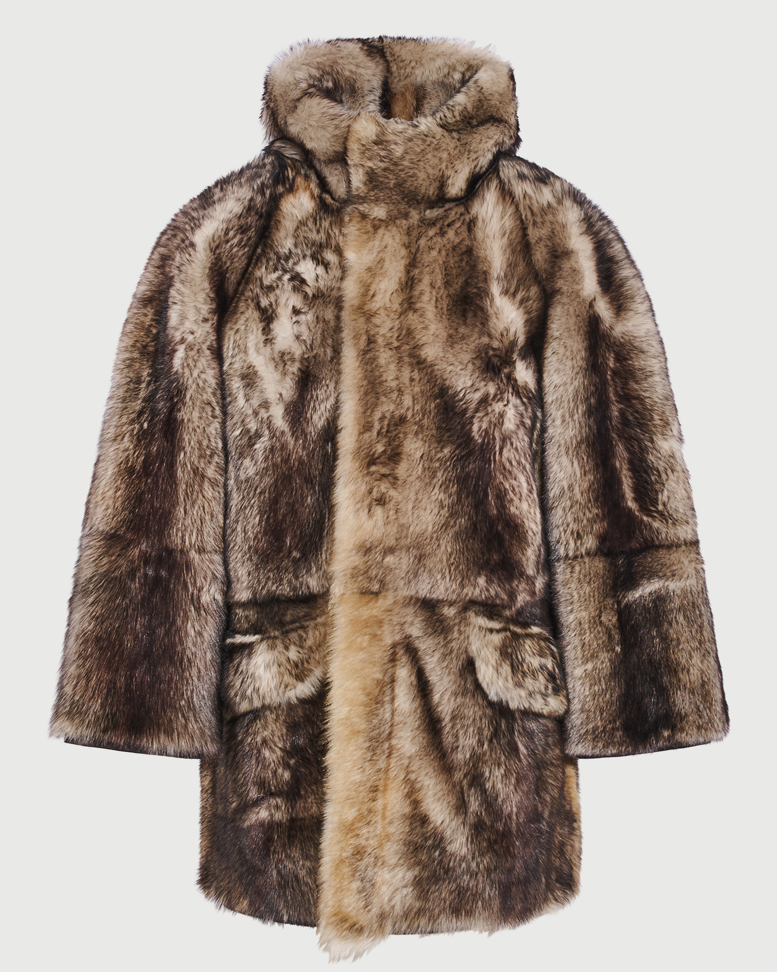 Parka réversible en peau lainée Toscane façon fourrure- Yves Salomon - Nouvelle collection Automne Hiver