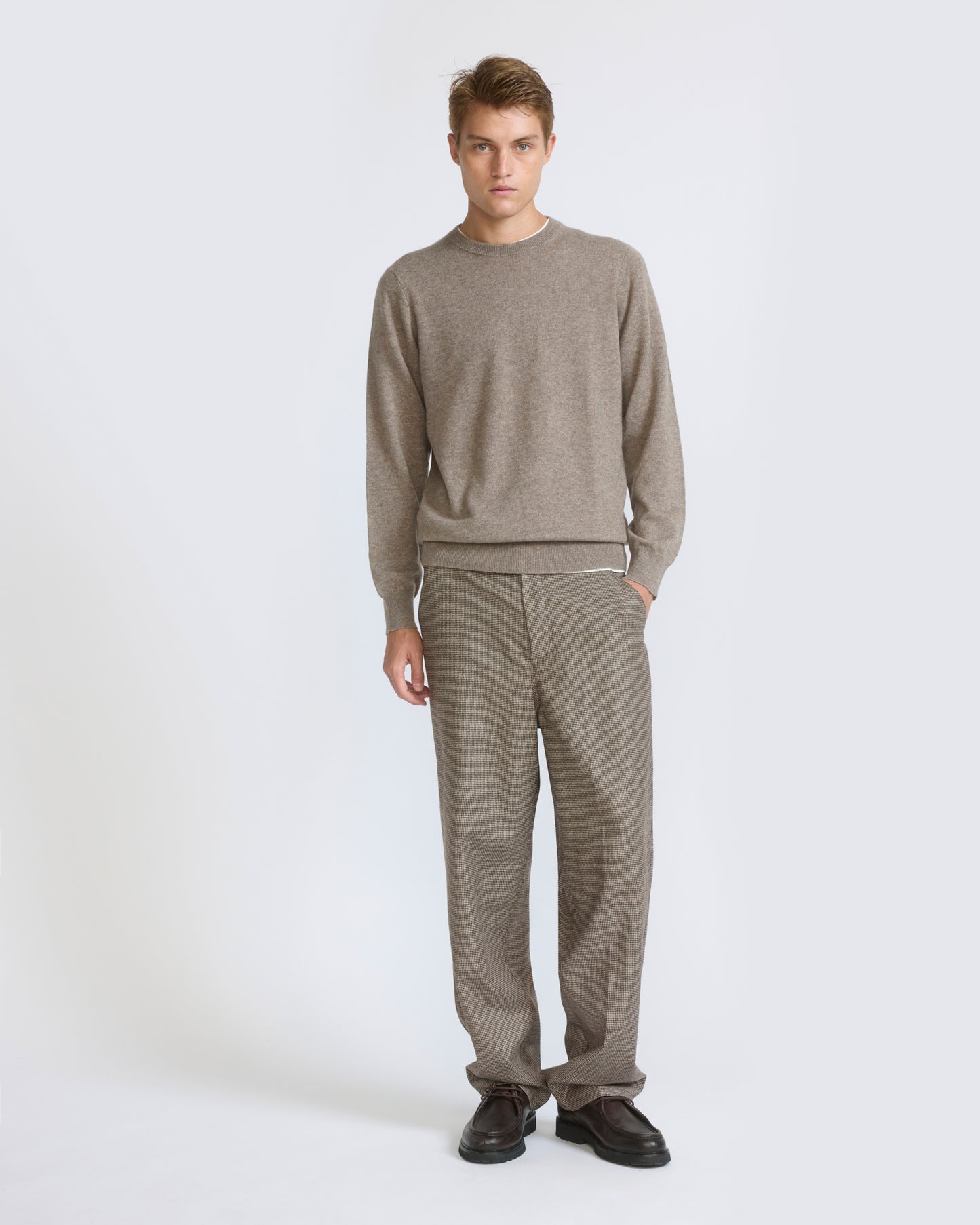 Pantalon en flanelle lainge cachemire fantaisie Loro Piana