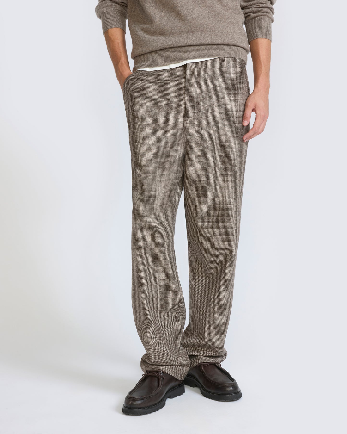 Pantalon en flanelle lainge cachemire fantaisie Loro Piana