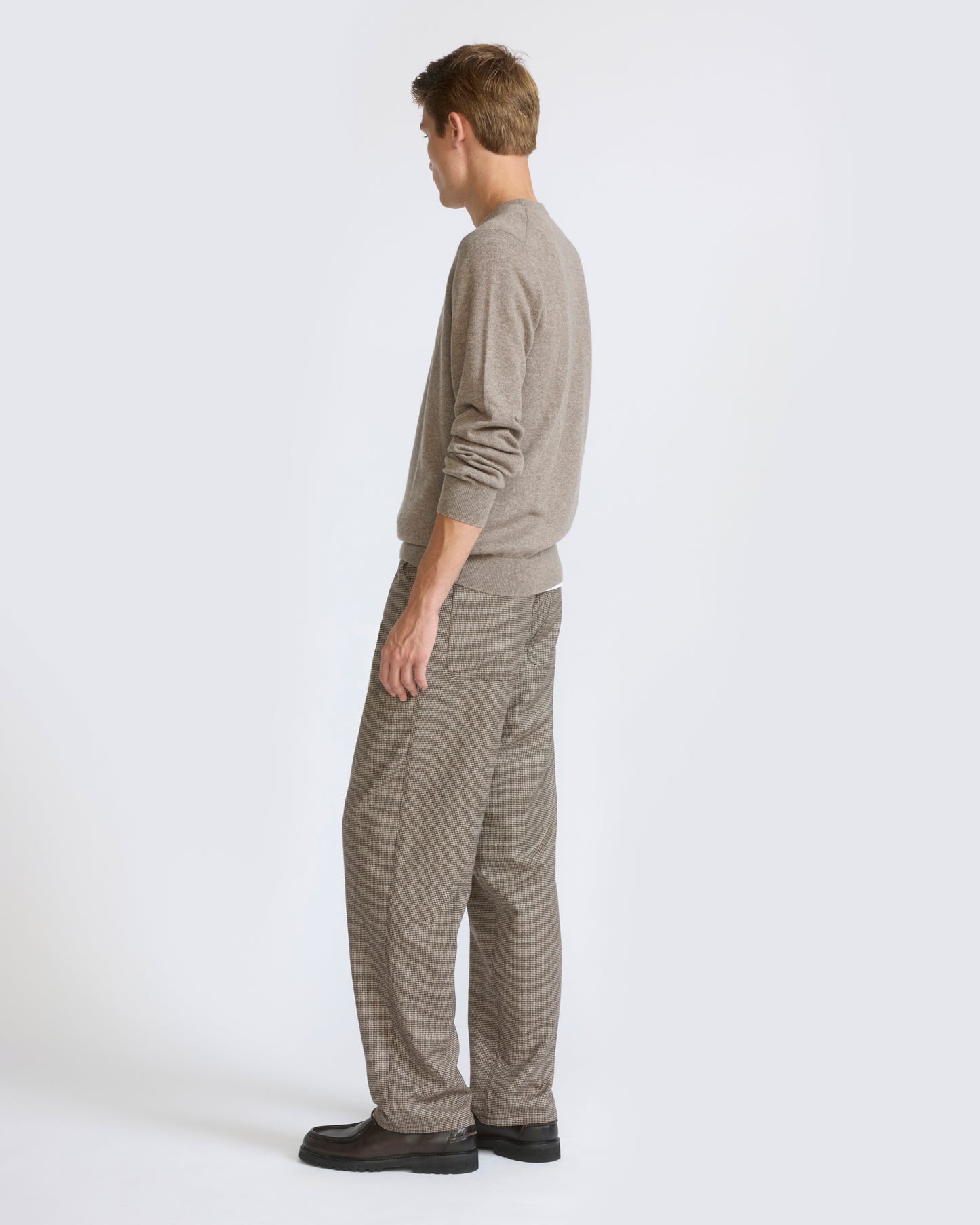 Pantalon en flanelle lainge cachemire fantaisie Loro Piana