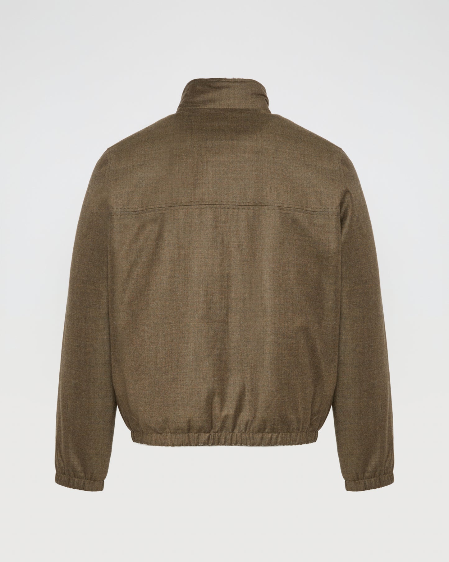 Loro Piana wool-silk blend jacket with sheared mink collar.