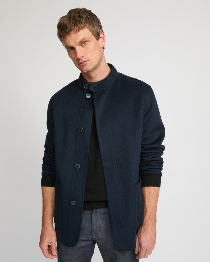 Double-sided wool-cashmere blazer
