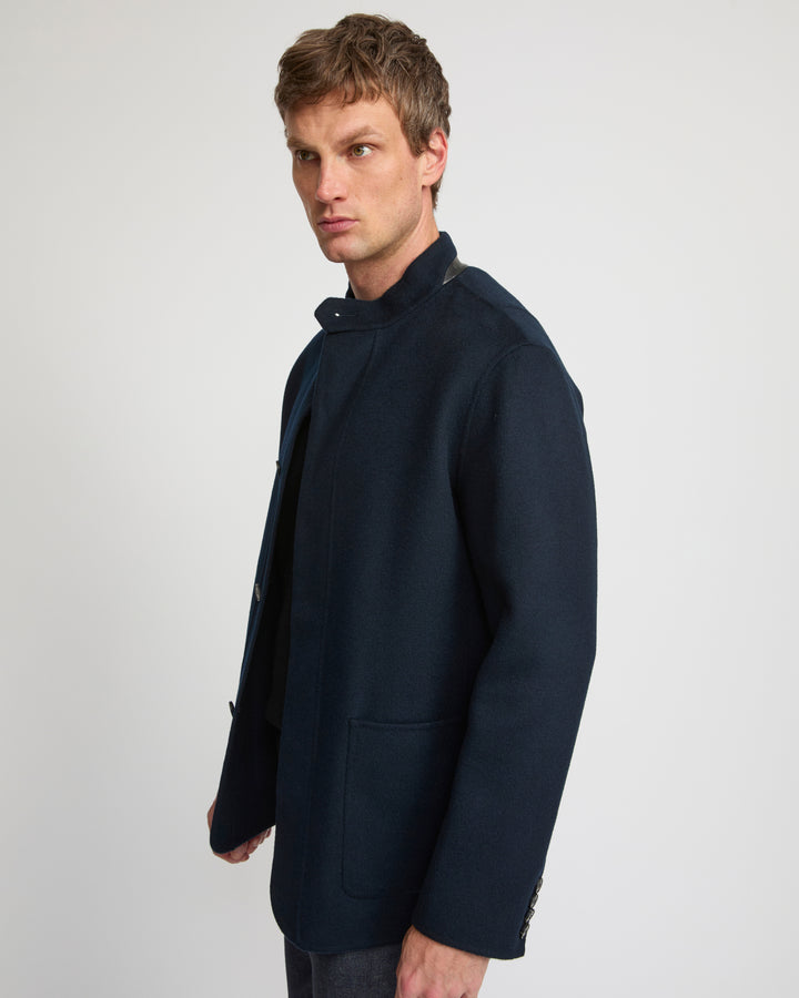 Double-sided wool-cashmere blazer
