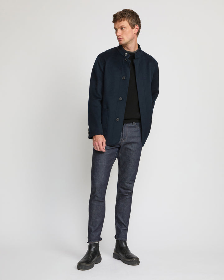 Double-sided wool-cashmere blazer