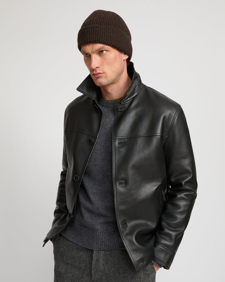Veste en cuir d'agneau