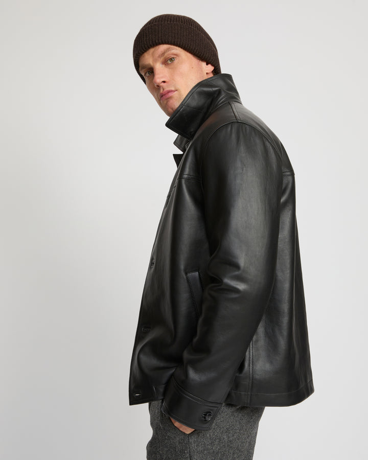 Veste en cuir d'agneau
