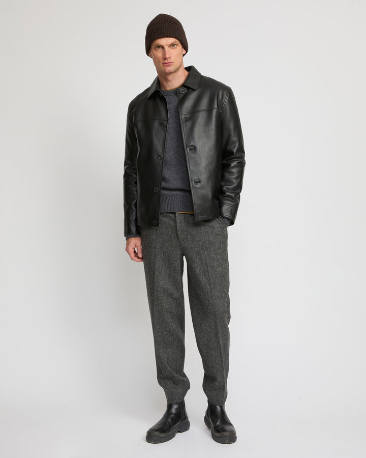Veste en cuir d'agneau