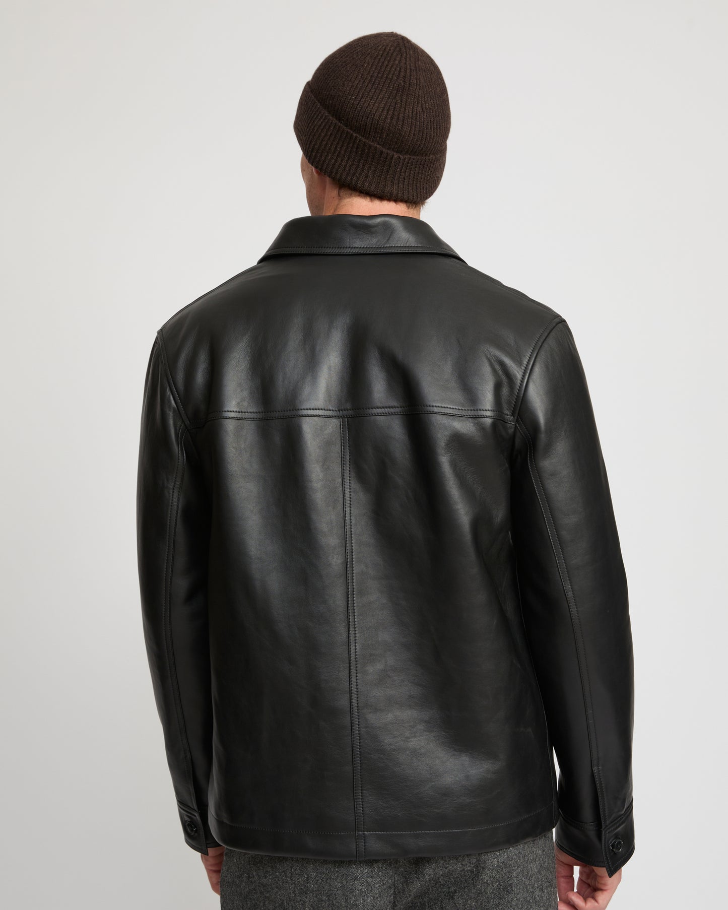 Veste en cuir d'agneau