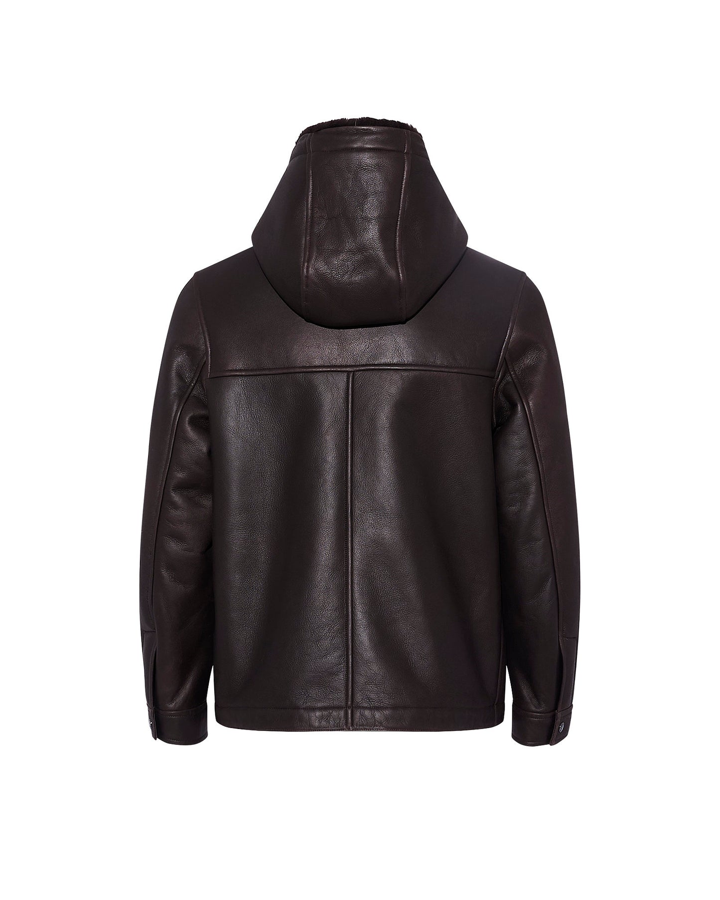 Merino lambskin shearling hoodie