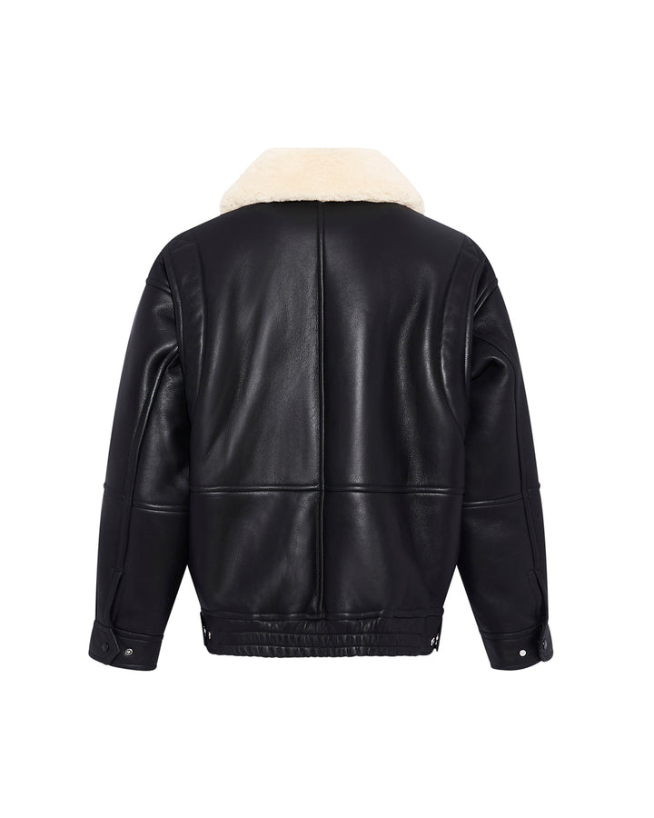 Merino shearling bomber jacket