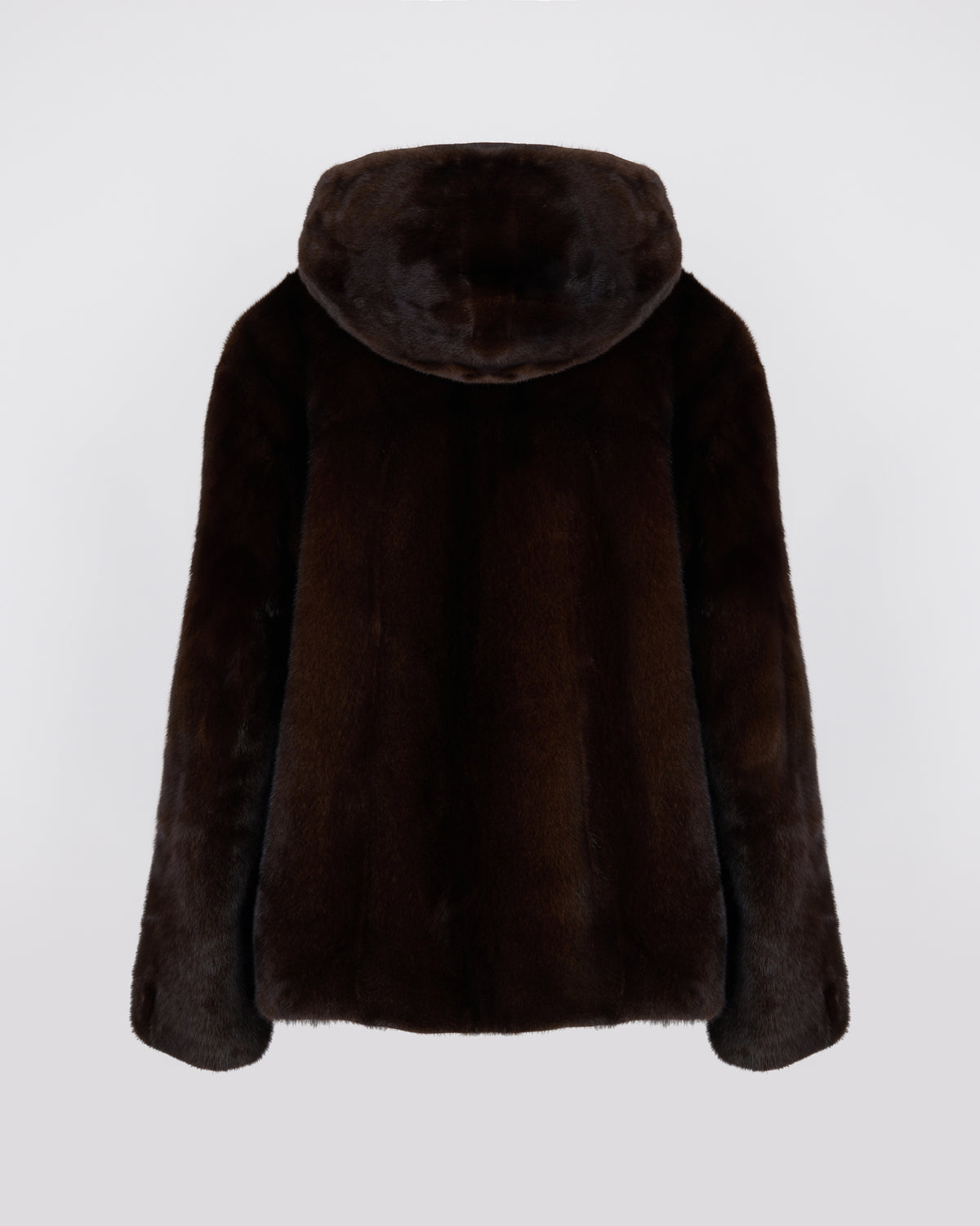 Veste réversible à capuche en fourrure de vison long poil et tissu technique - Yves Salomon - Nouvelle collection Automne Hiver