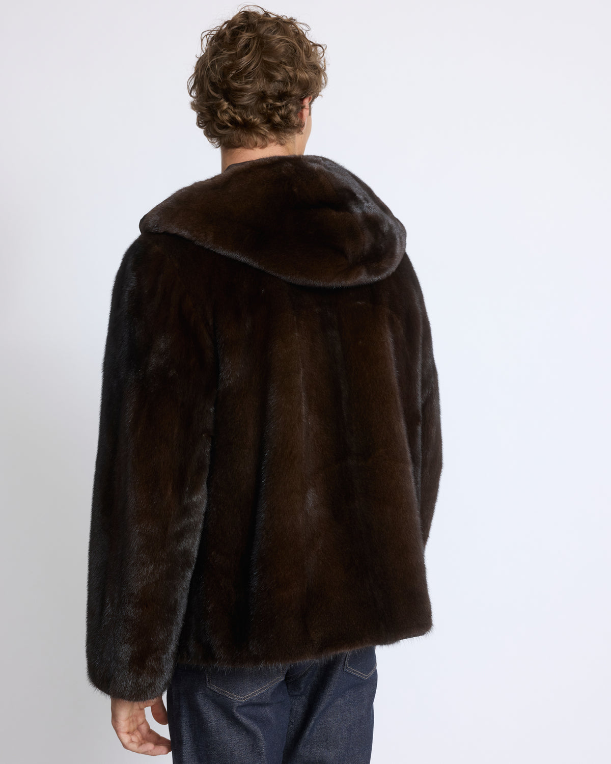 Veste réversible à capuche en fourrure de vison long poil et tissu technique - Yves Salomon - Nouvelle collection Automne Hiver