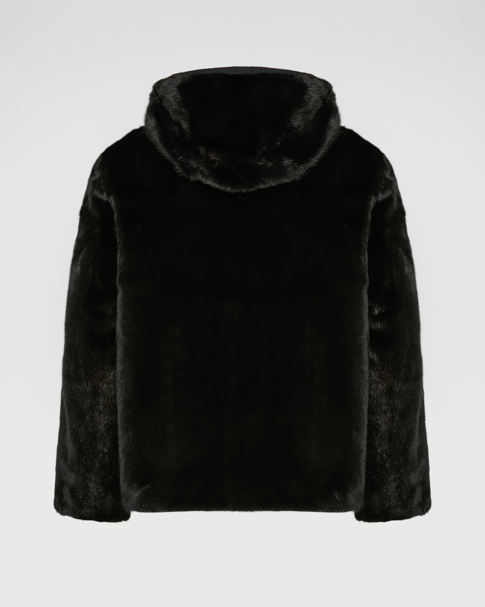 Reversible Hooded Jacket in Mink Fur and Technical Fabric – Yves