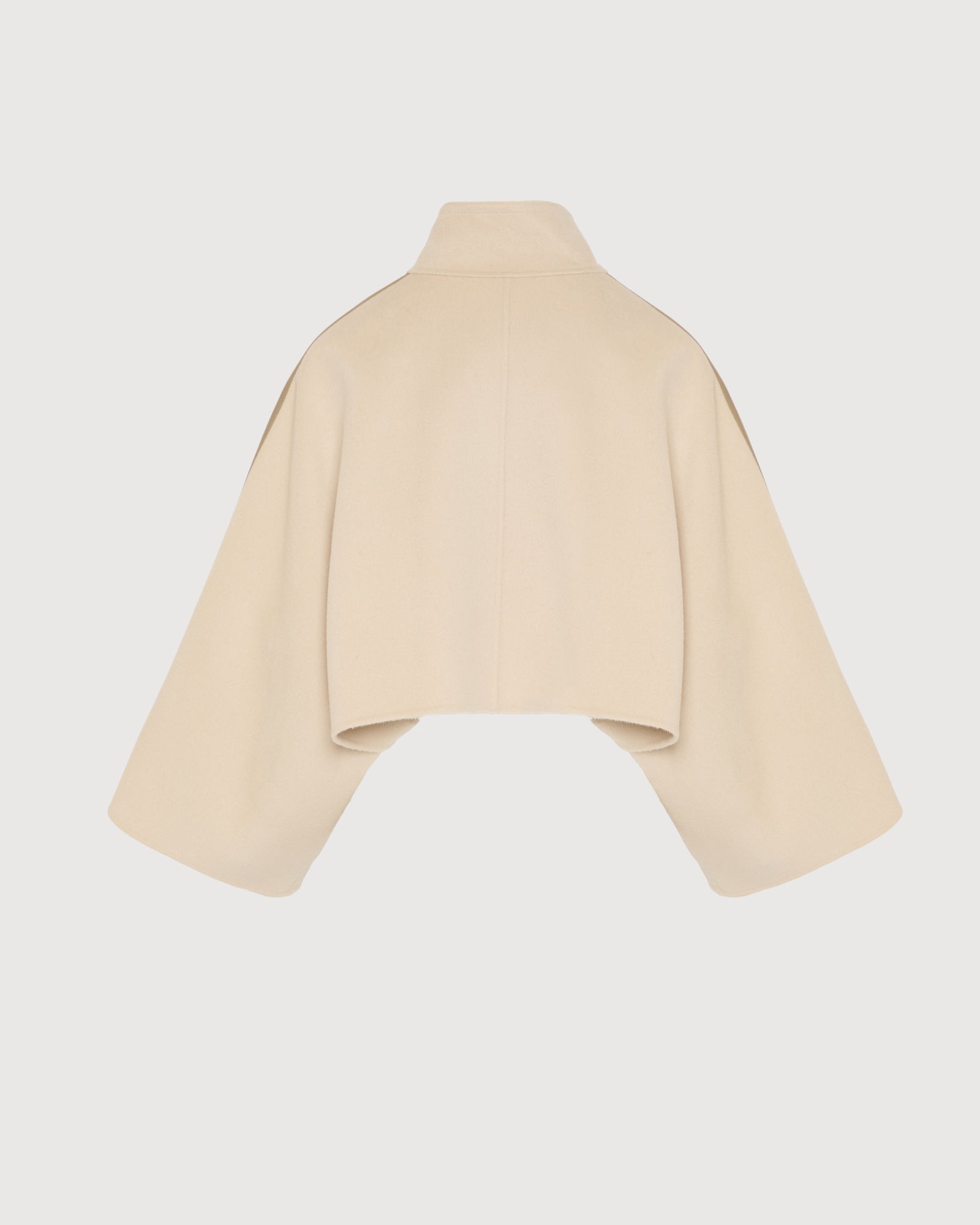 Double-sided cashmere-blend cape jacket - Beige - Yves Salomon