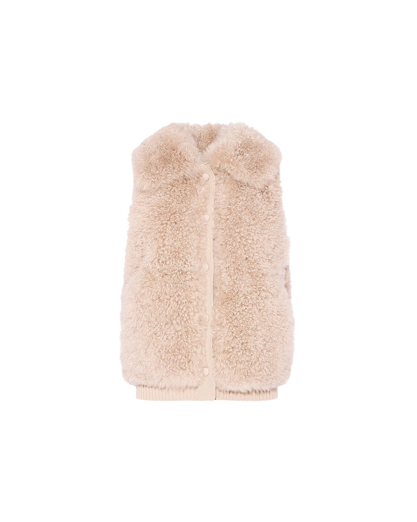 Cashmere lambskin and Merino knit gilet