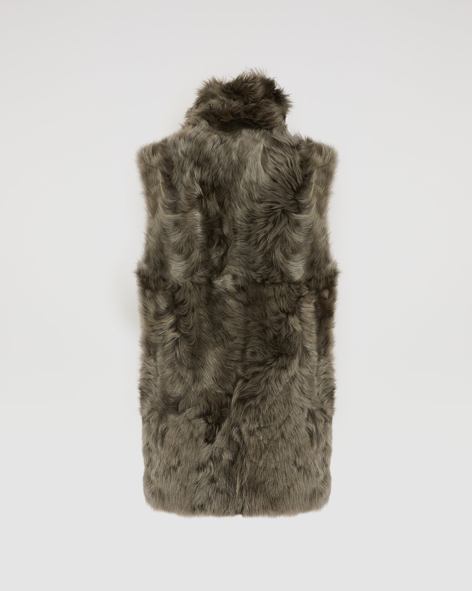 Gilet long réversible en agneau Toscane -Yves Salomon