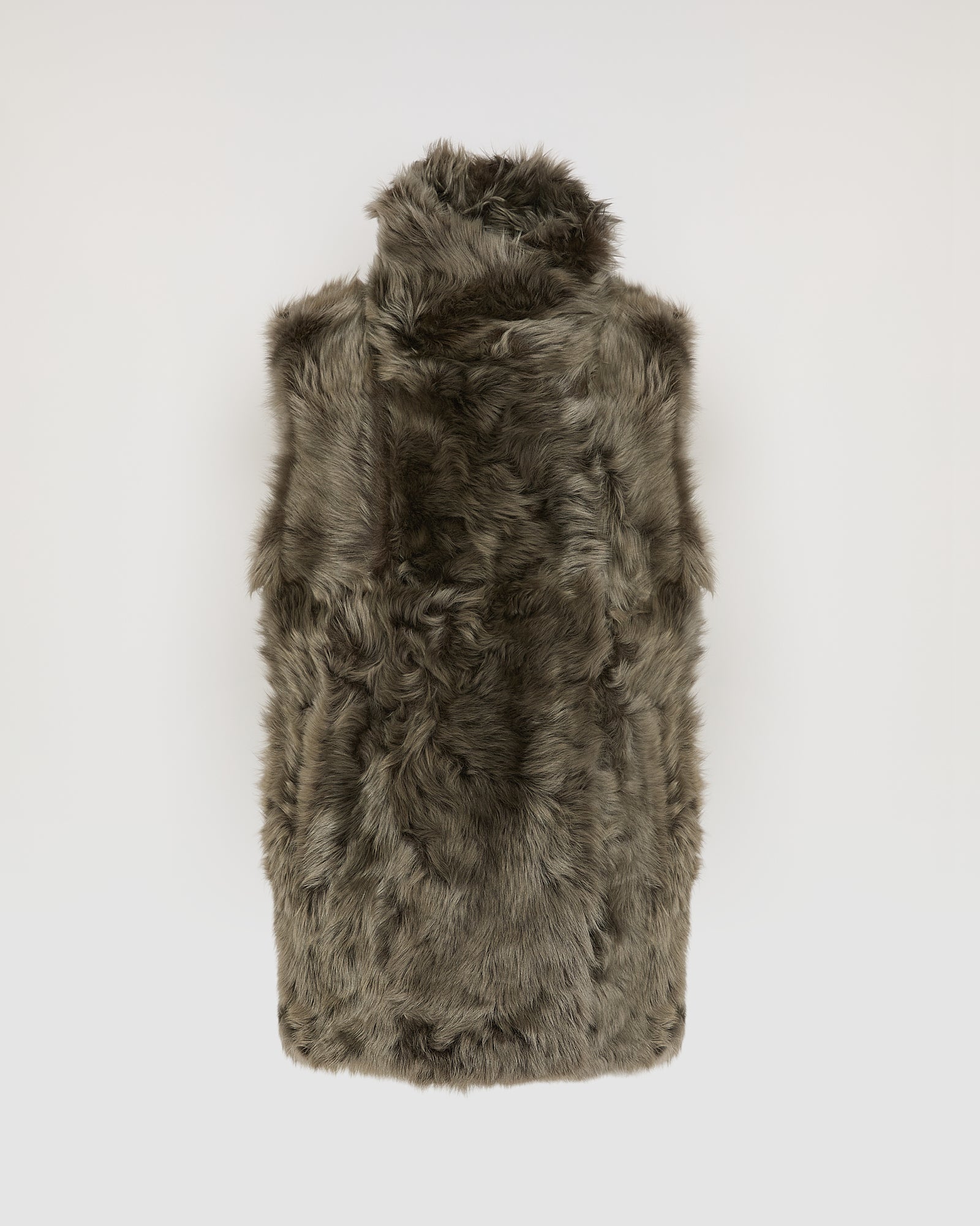 Gilet long réversible en agneau Toscane -Yves Salomon