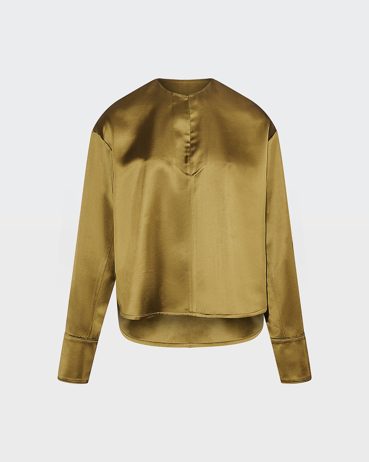 Heavy wool satin blouse