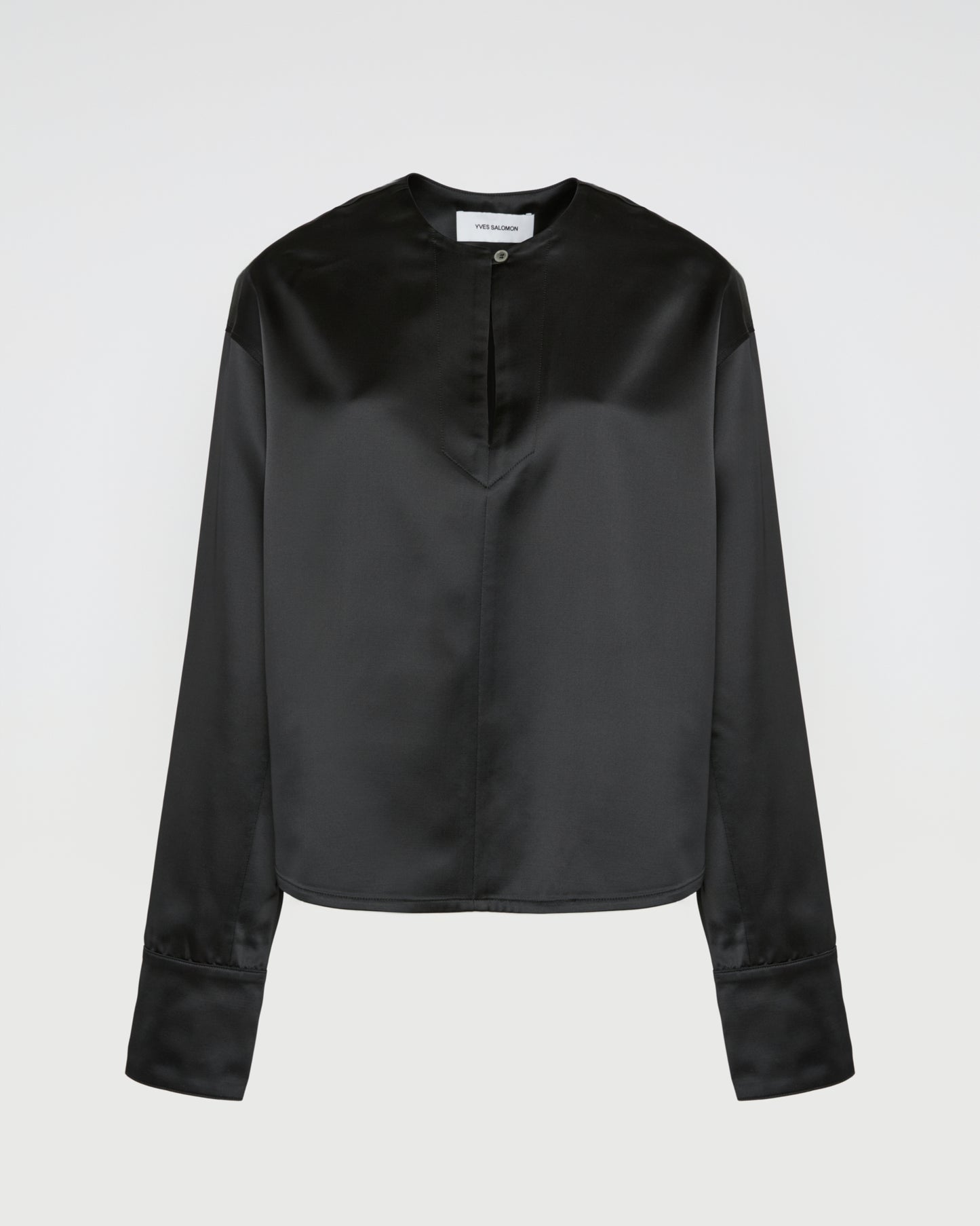 Blouse en satin lourd de laine -Yves Salomon