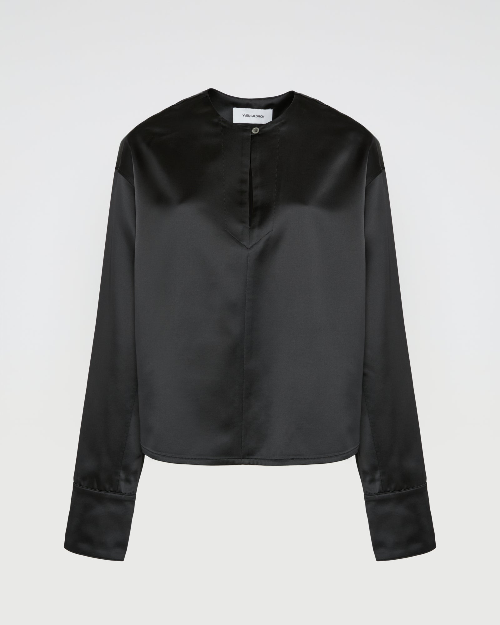 Blouse en satin lourd de laine -Yves Salomon