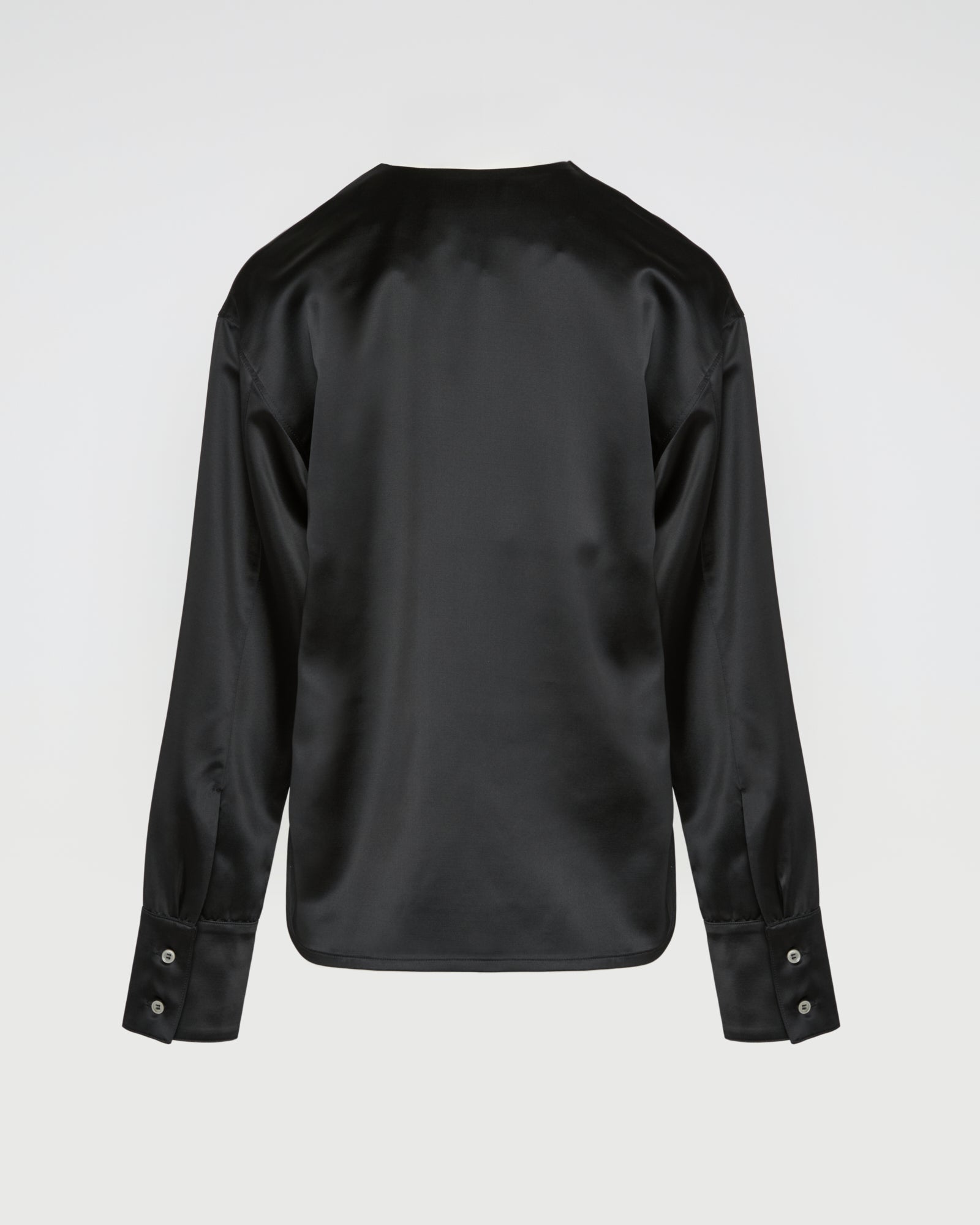 Blouse en satin lourd de laine -Yves Salomon