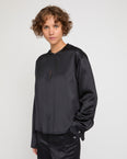 Heavy wool satin blouse