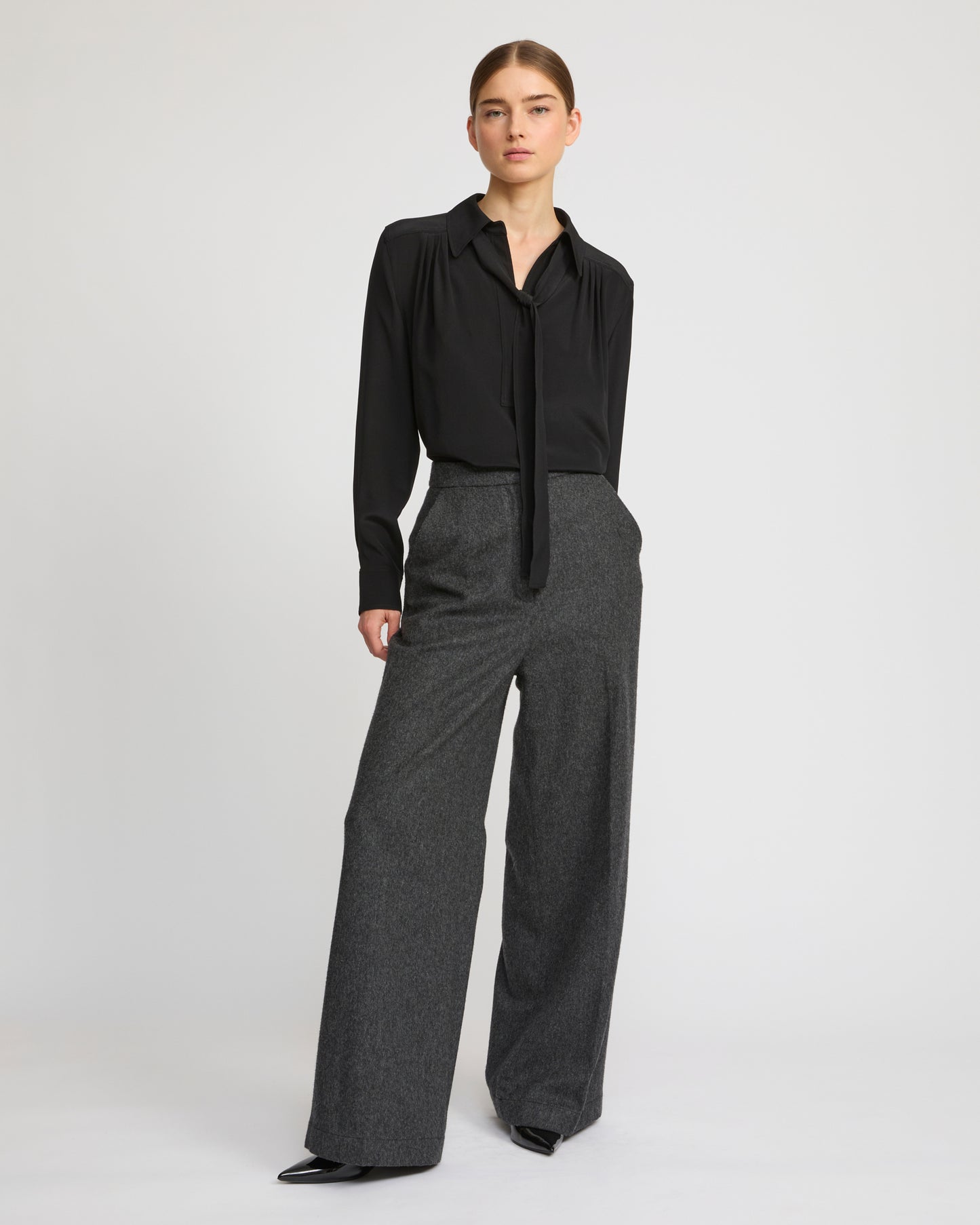 Blouse en crêpe de soie légère -Yves Salomon
