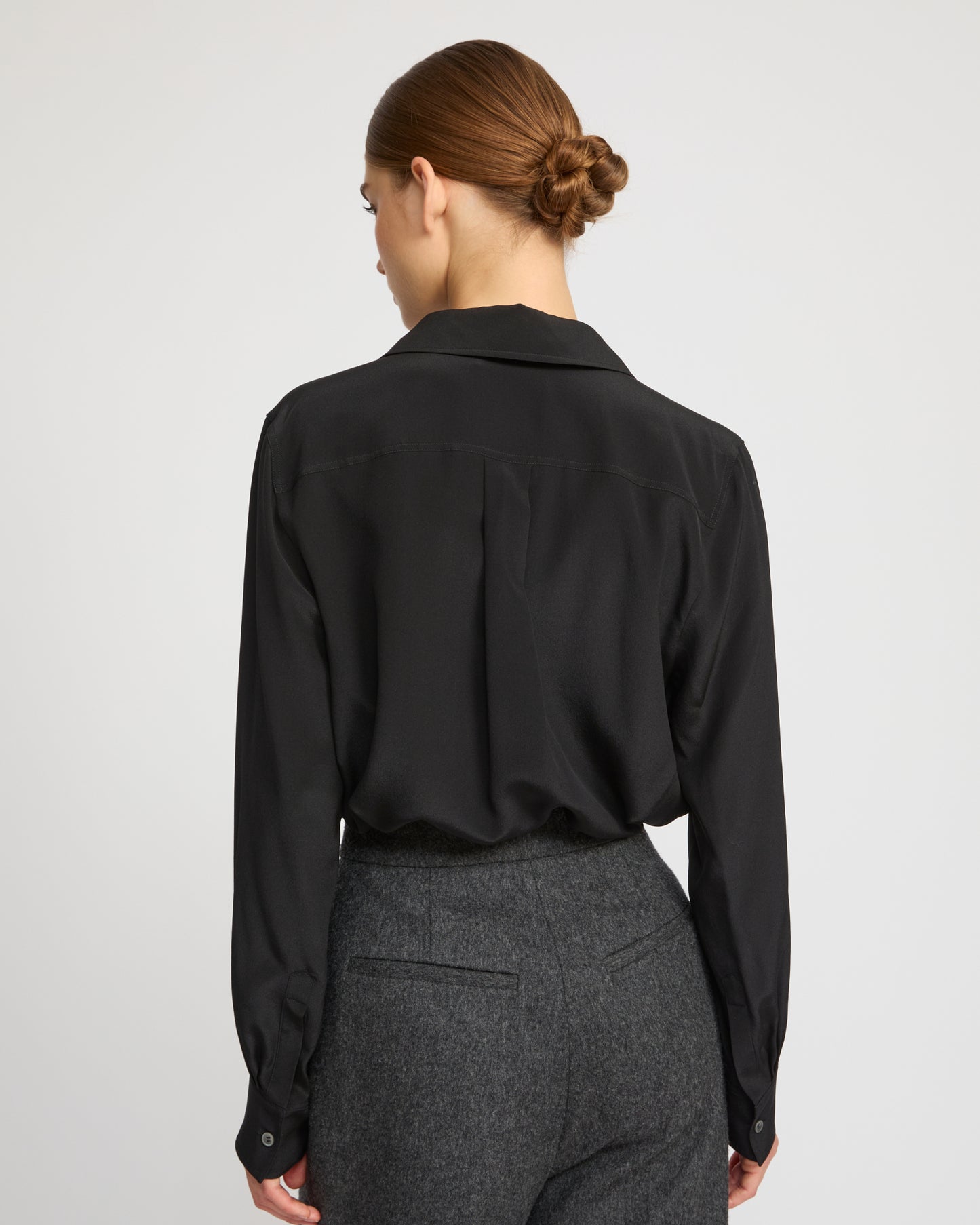 Blouse en crêpe de soie légère -Yves Salomon