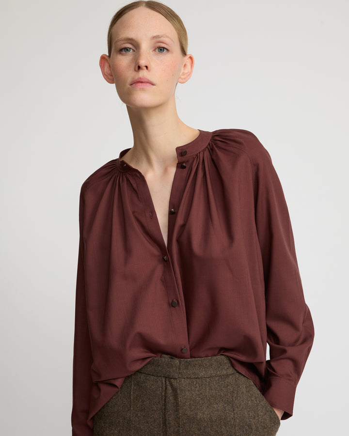 Wool voile shirt
