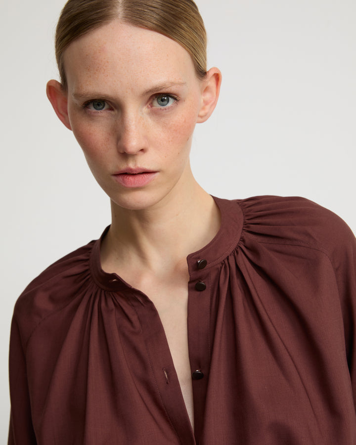 Wool voile shirt