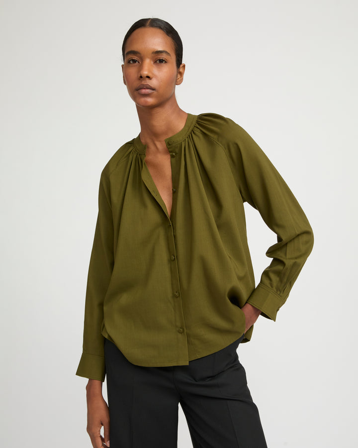 Wool voile shirt