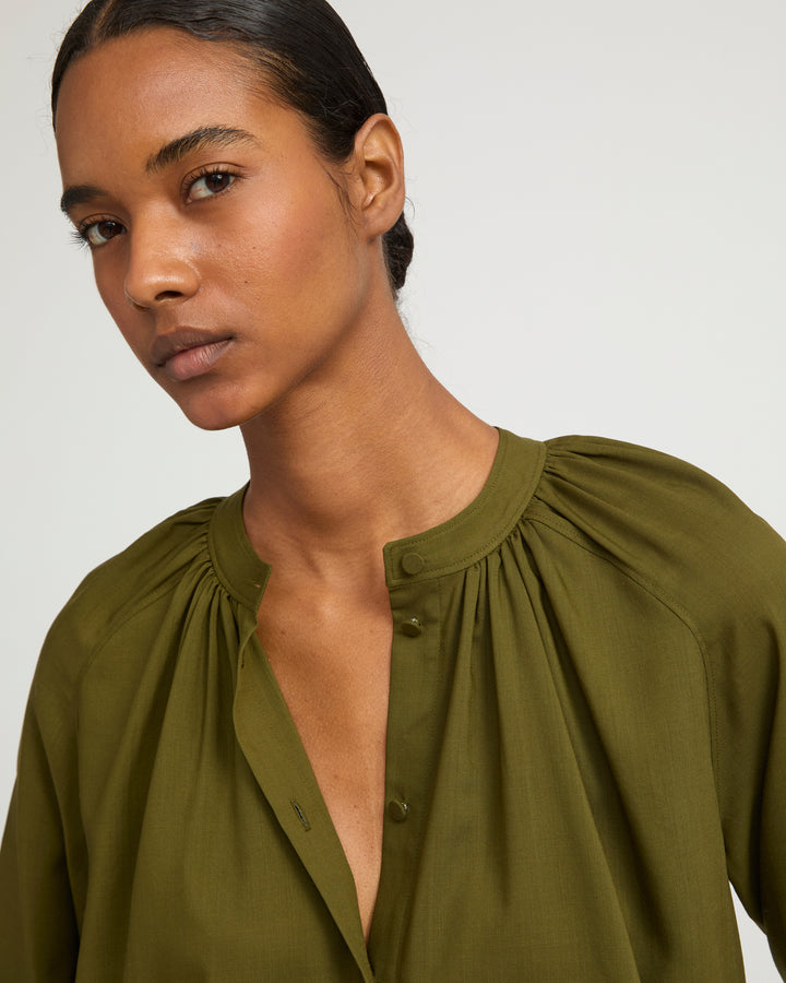 Wool voile shirt